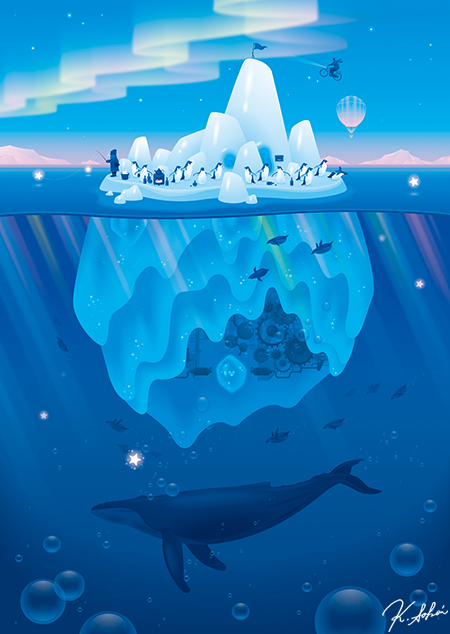Night of iceberg
